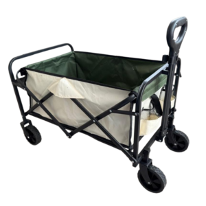 Carrito plegable multiusos beige/verde - 80kg